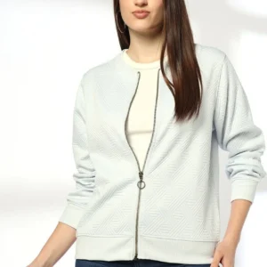 Women's Patterned Zip-Front Regular Fit Jacket